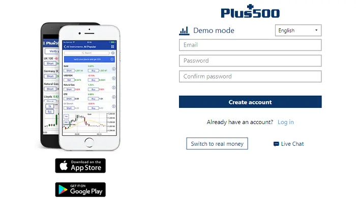 Plus500 demo account